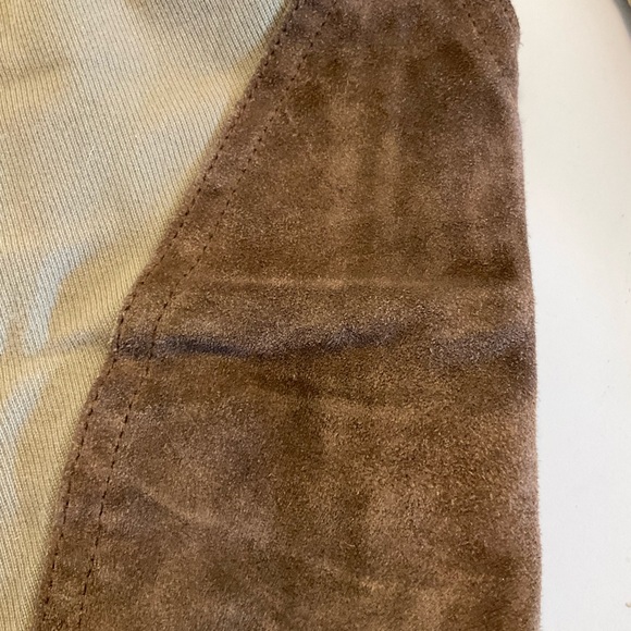 Ralph Lauren Hunt/Equestrian Pants, Suede Leg Shields, Snap Hem, Loops, Tan, Sz2 - Picture 8 of 16